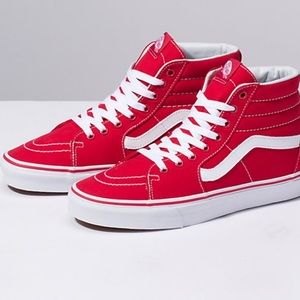 Red high top Vans